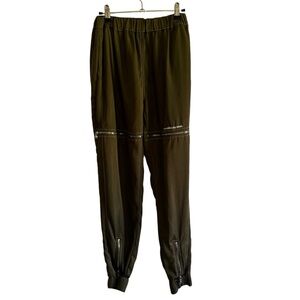 Maniere De‎ Voir Satin Joggers Green Track Pants
